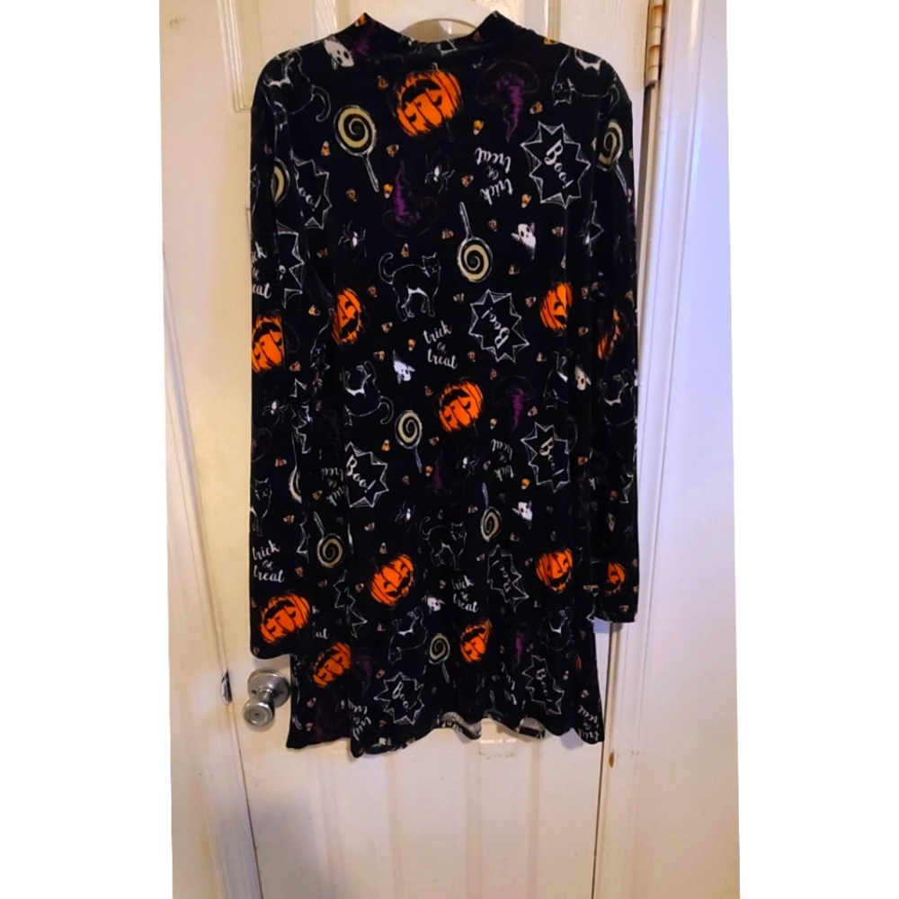Hallowen spooky black velvet dress